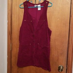 Vintage Corduroy Overall Dress